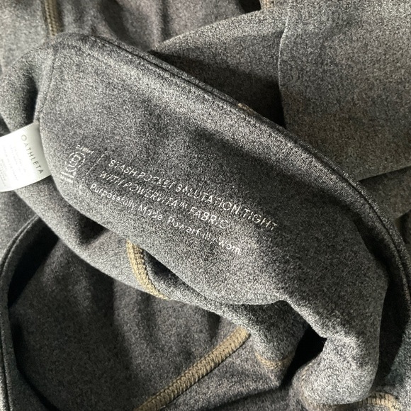 Athleta Salutation Stash Pocket Tights 7/8 Leggings Sz S Gray - Picture 10 of 11
